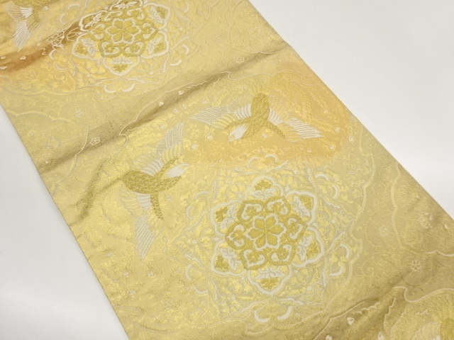 JAPANESE FUKURO OBI / WOVEN FLOWER CREST